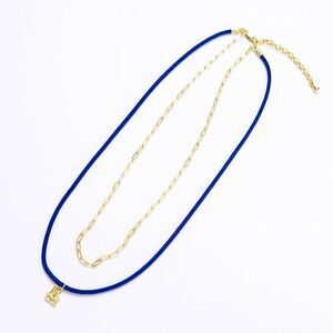 Luv Aj - Bijoux Sport by Luv Aj MLB Logo Cord Necklace Set  Blue/Gold